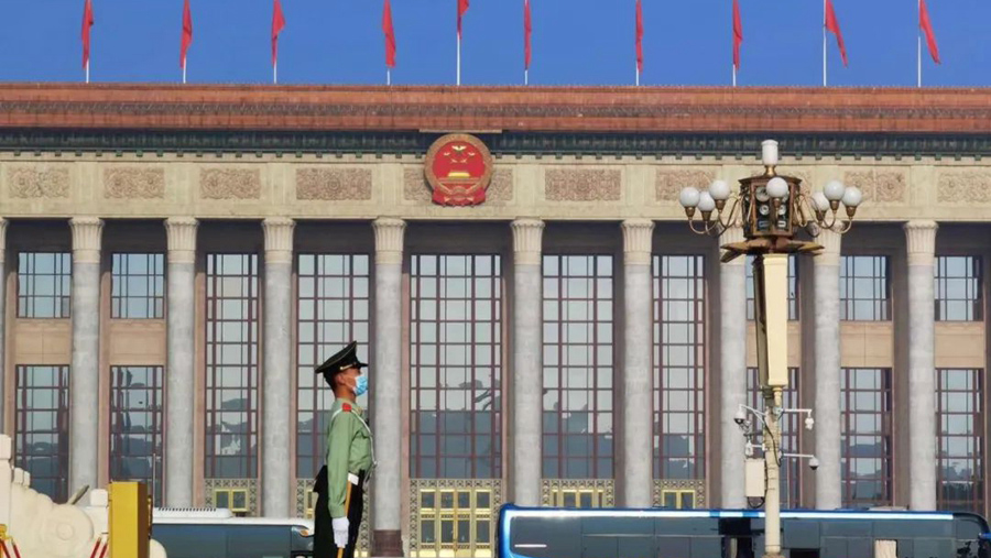 這就是今天早上的人民大會堂！