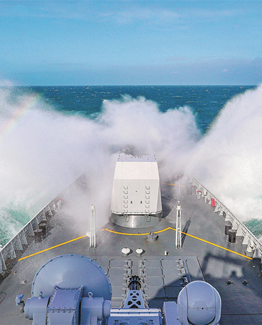 海軍某驅(qū)逐艦支隊(duì)艦艇海上考核影像