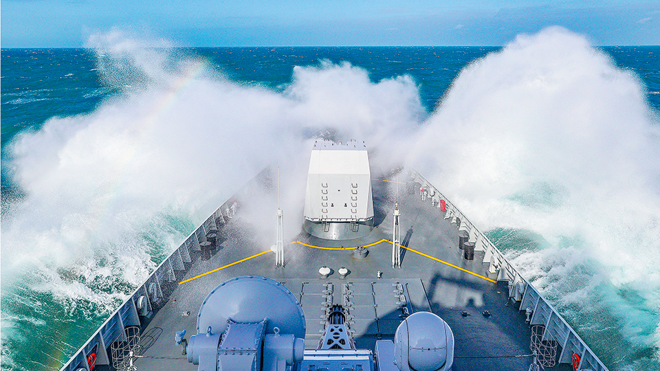 海軍某驅(qū)逐艦支隊(duì)艦艇海上考核影像
