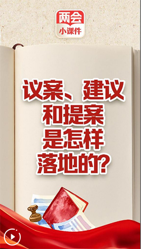 兩會(huì)小課件丨議案、建議和提案是怎樣落地的？